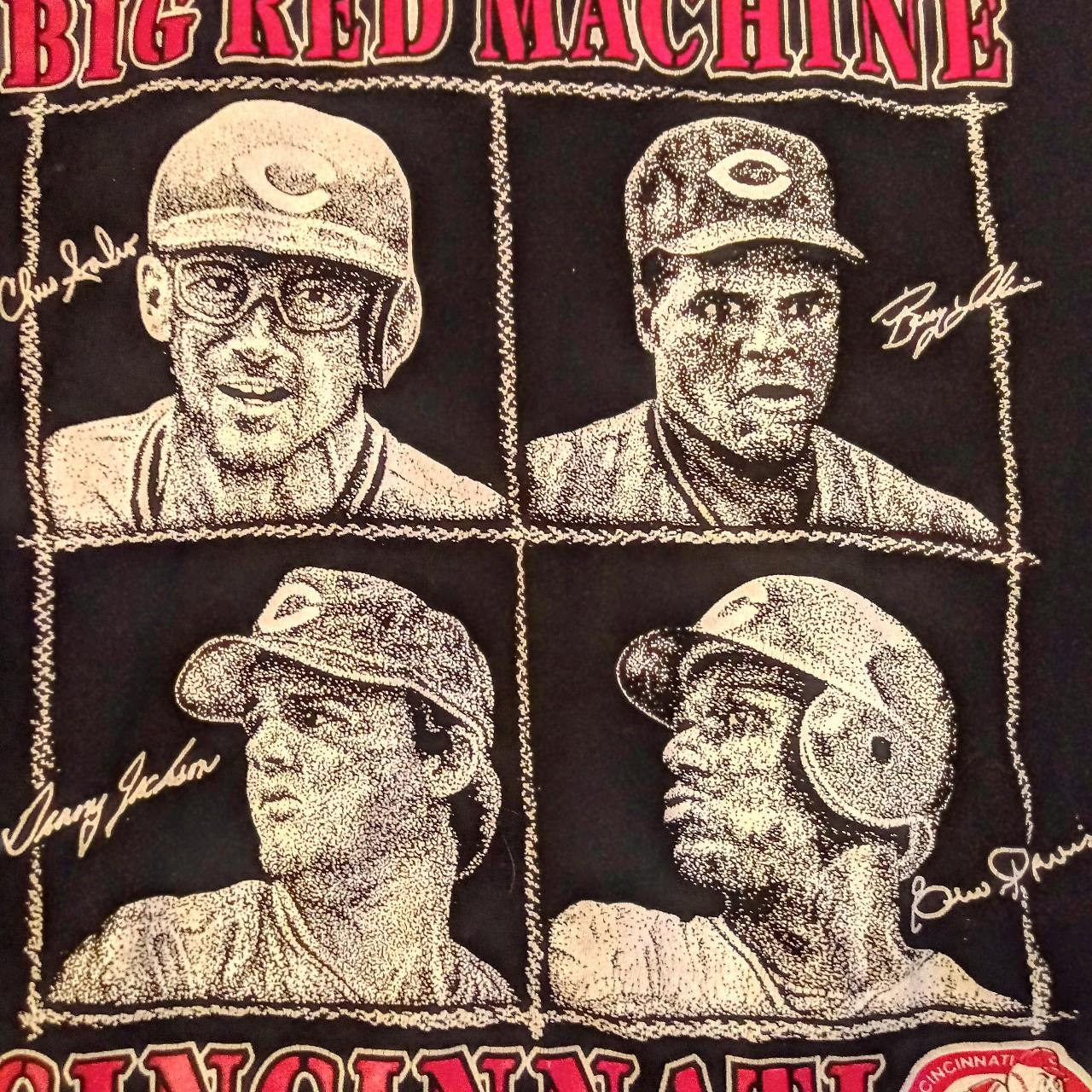 Vintage Cincinnati Reds MLB AOP Tee Sz: L 21.5 x - Depop