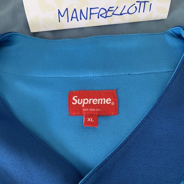 SS21 Supreme Patches Denim Baseball Jersey. This - Depop