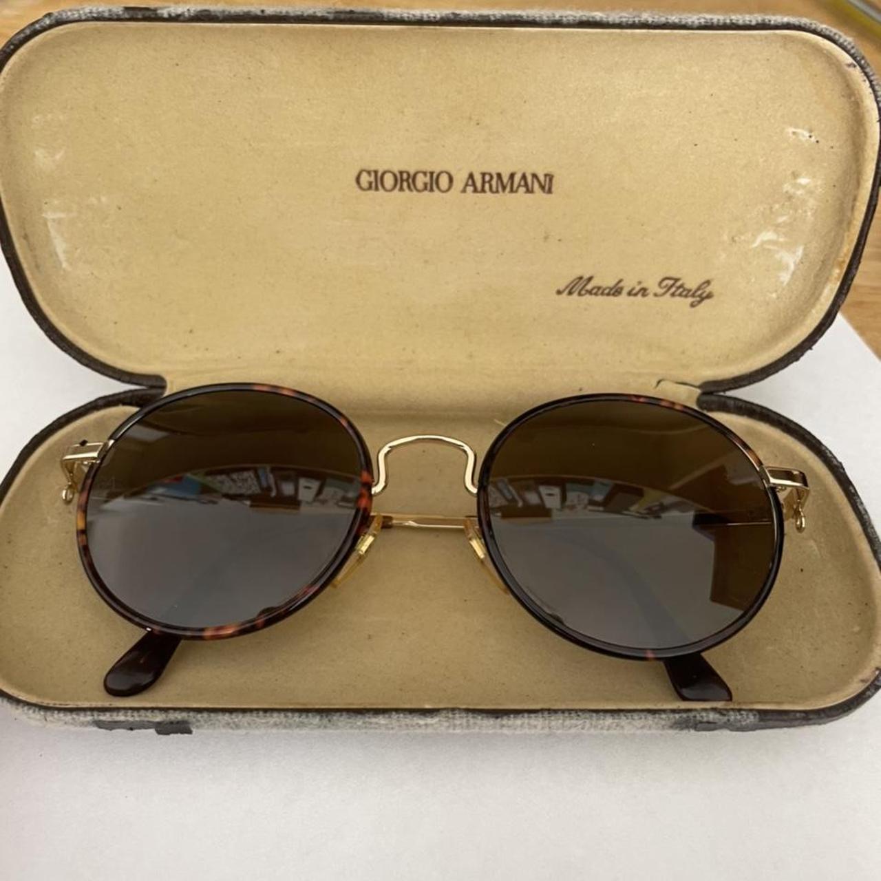 giorgio armani gold glasses