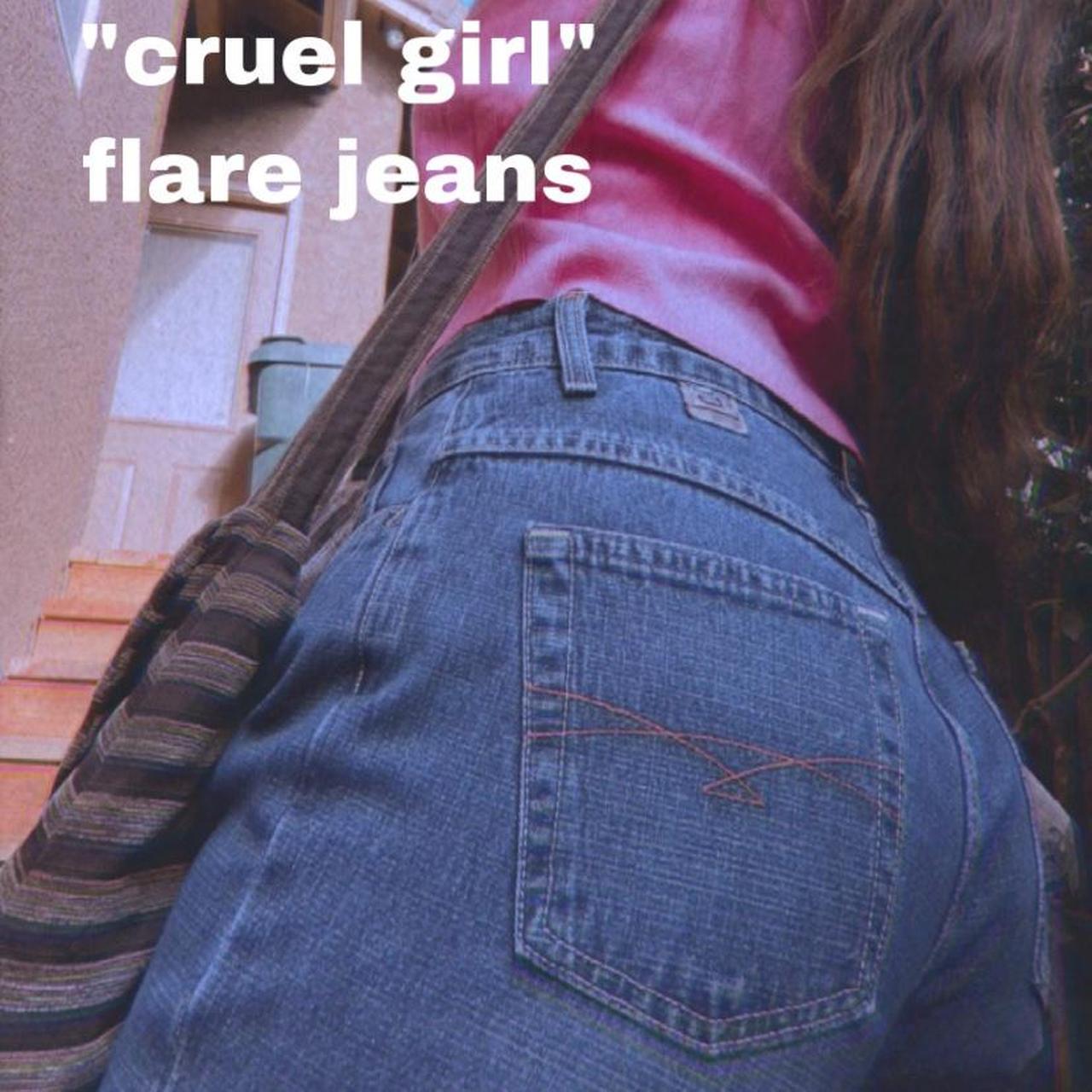 Y2K Cruel Girl flare jeans⚡️ these are super unique... Depop