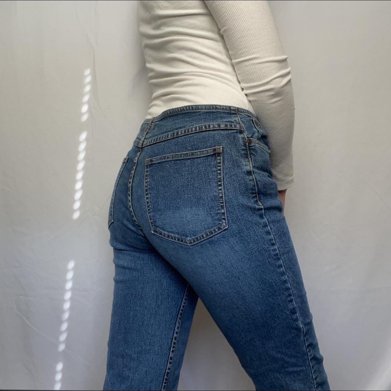 the perfect y2k low rise bootcut zena jeans. in a... - Depop