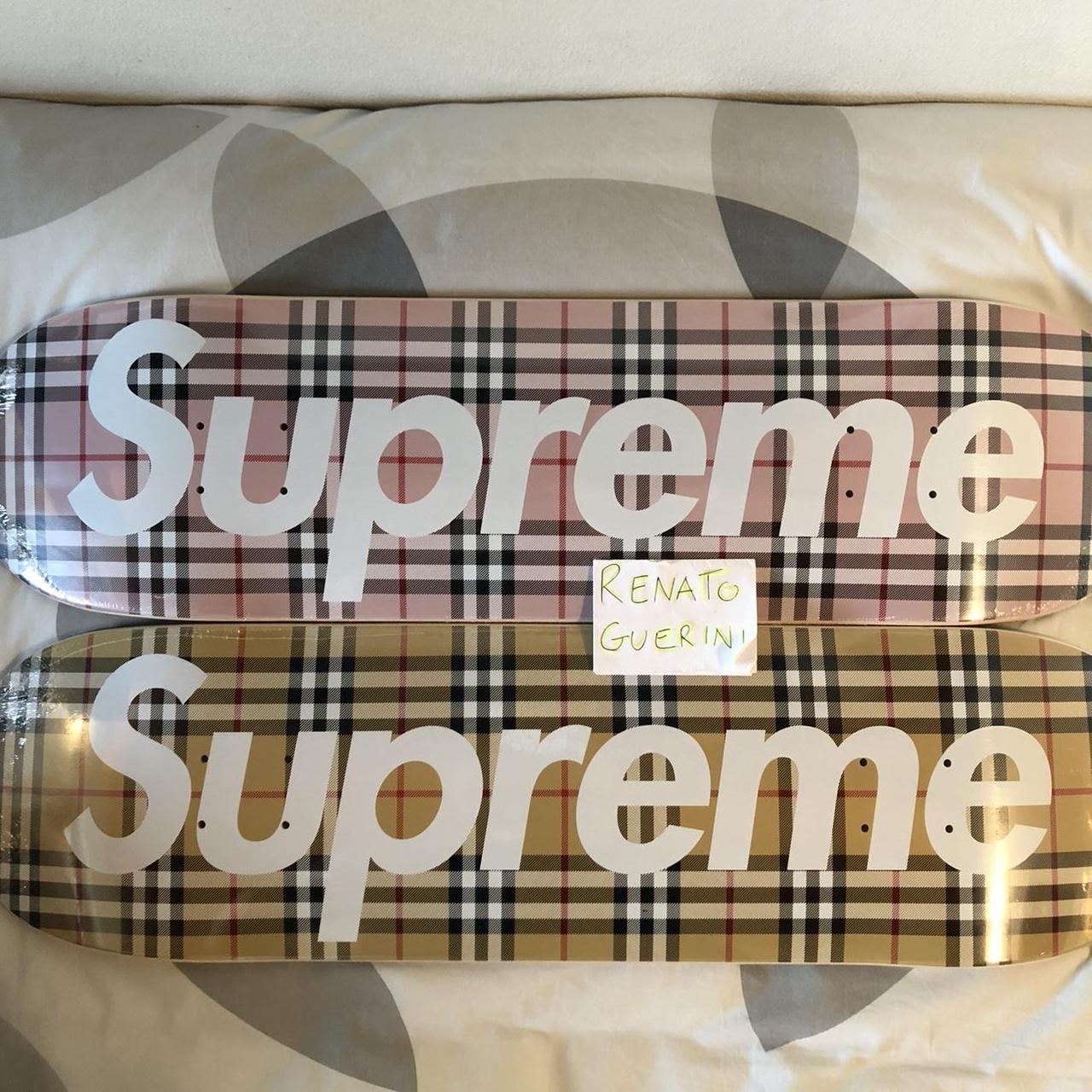 Supreme Burberry Skateboard Deck Set Ds - Depop