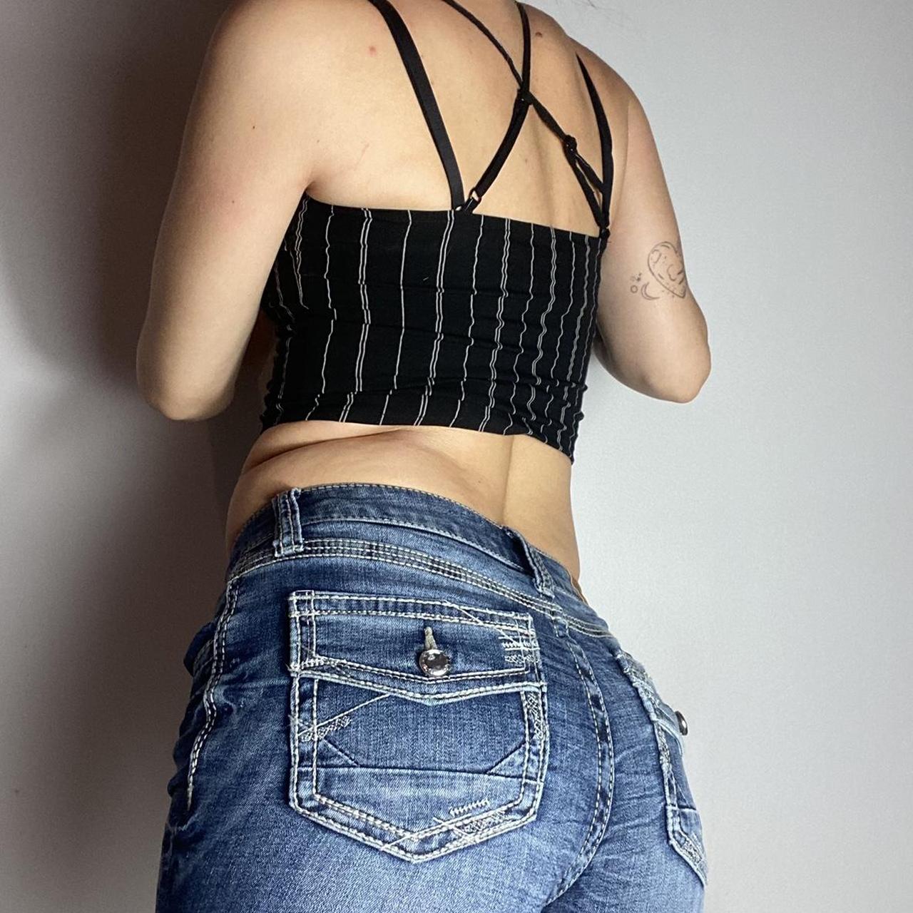 Product Image 2 - bandeau pinstripe crop top, with