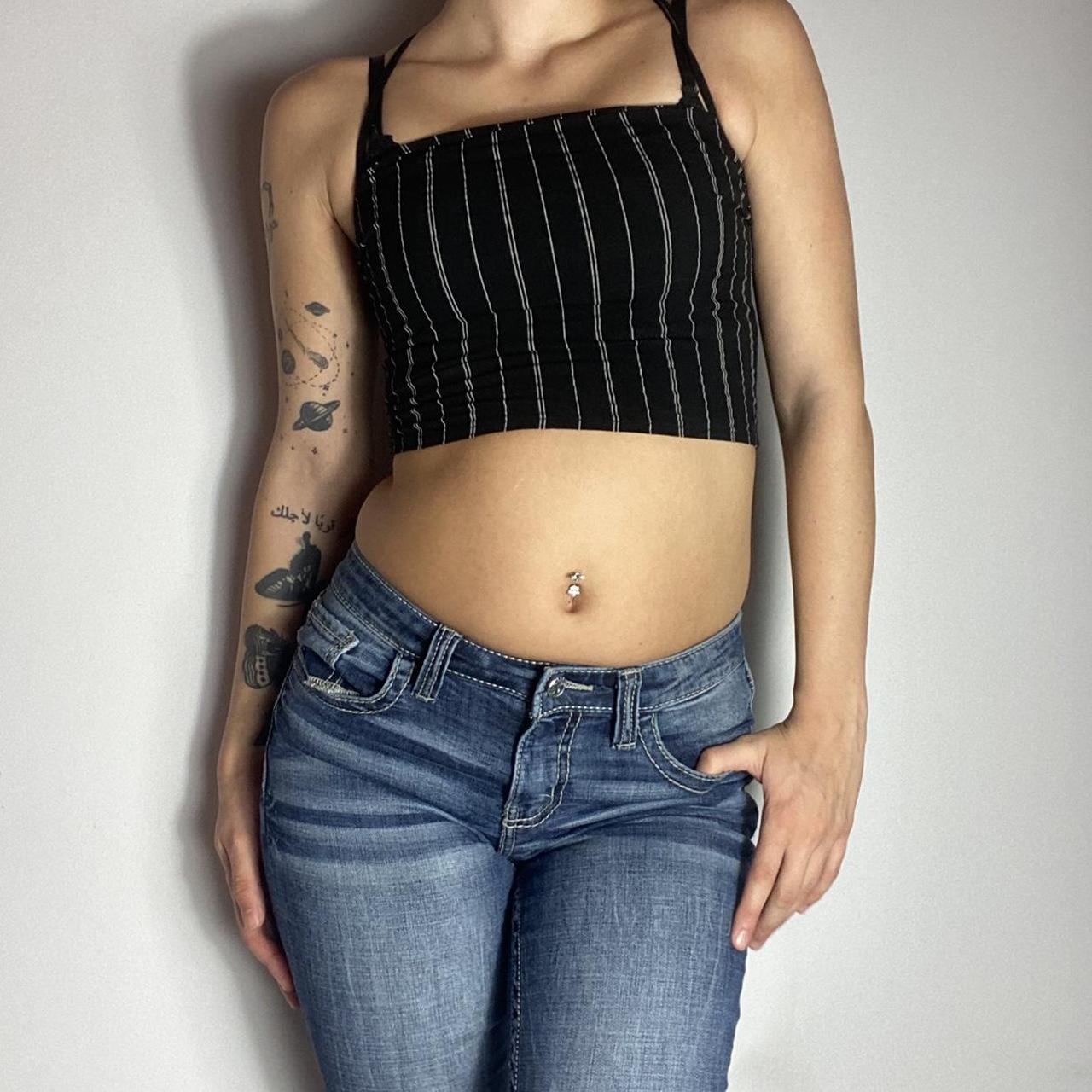 Product Image 3 - bandeau pinstripe crop top, with