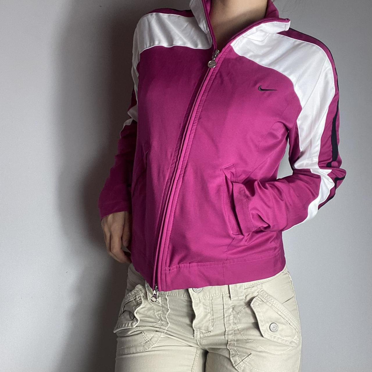 Nike Women's Pink and White Jacket (3)