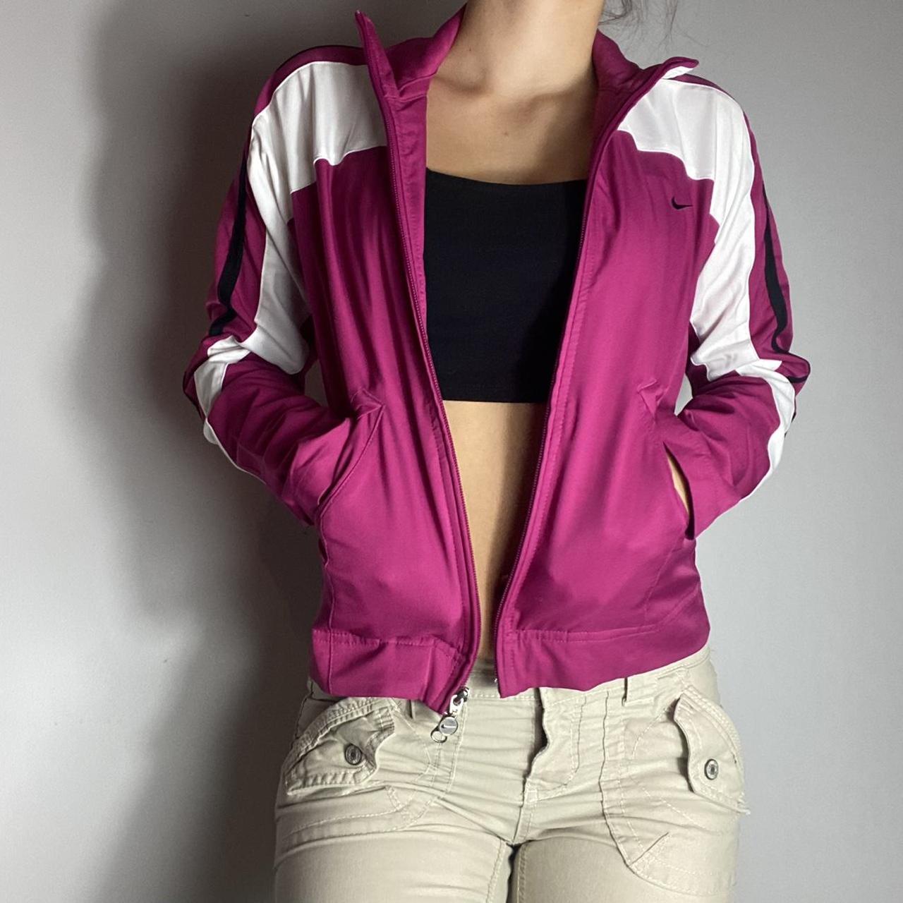 Nike Women's Pink and White Jacket (4)