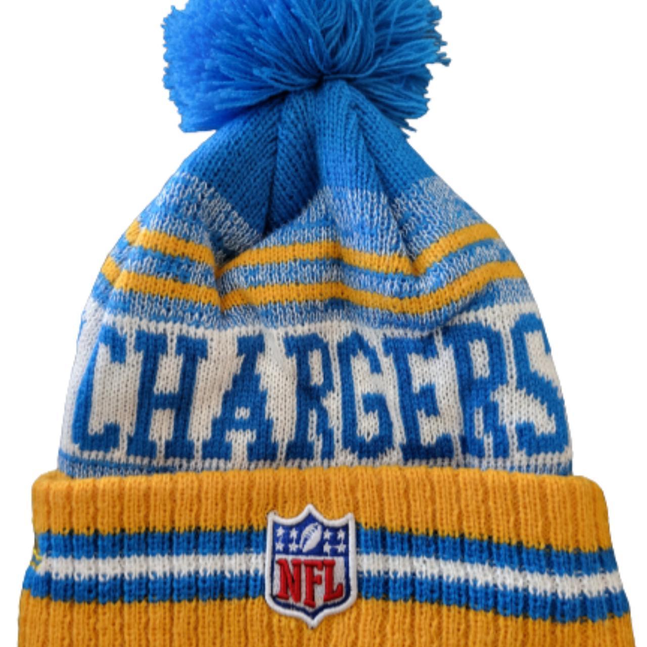 The Chargers Beanie with Yarn Pom