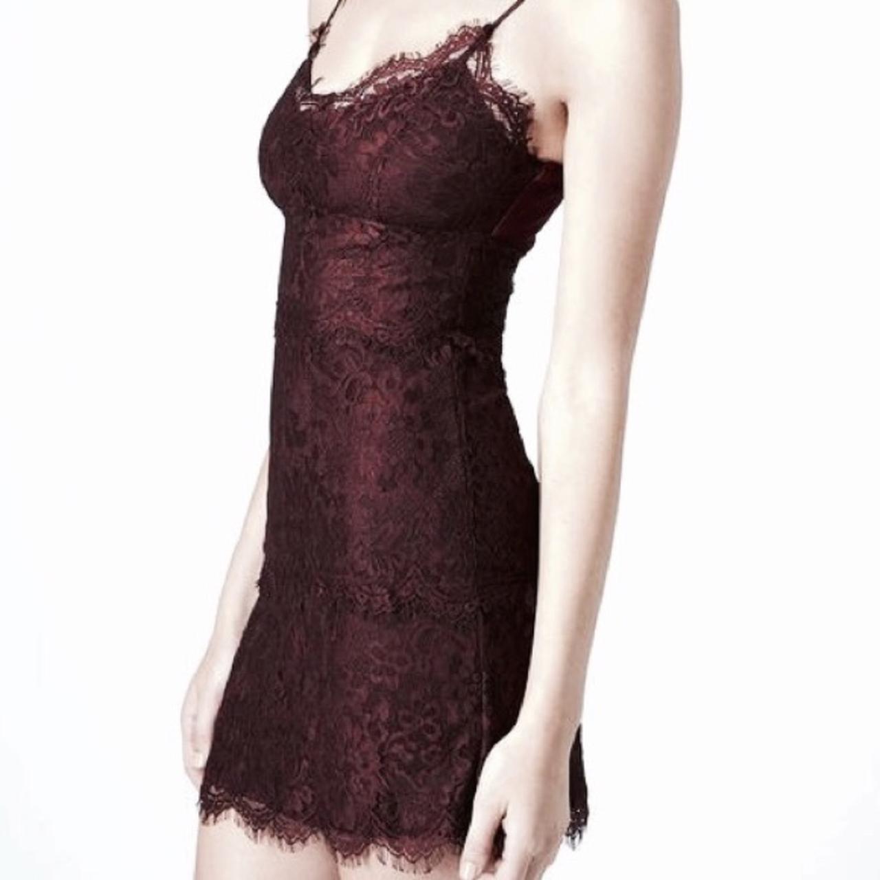 Topshop burgundy sale lace dress