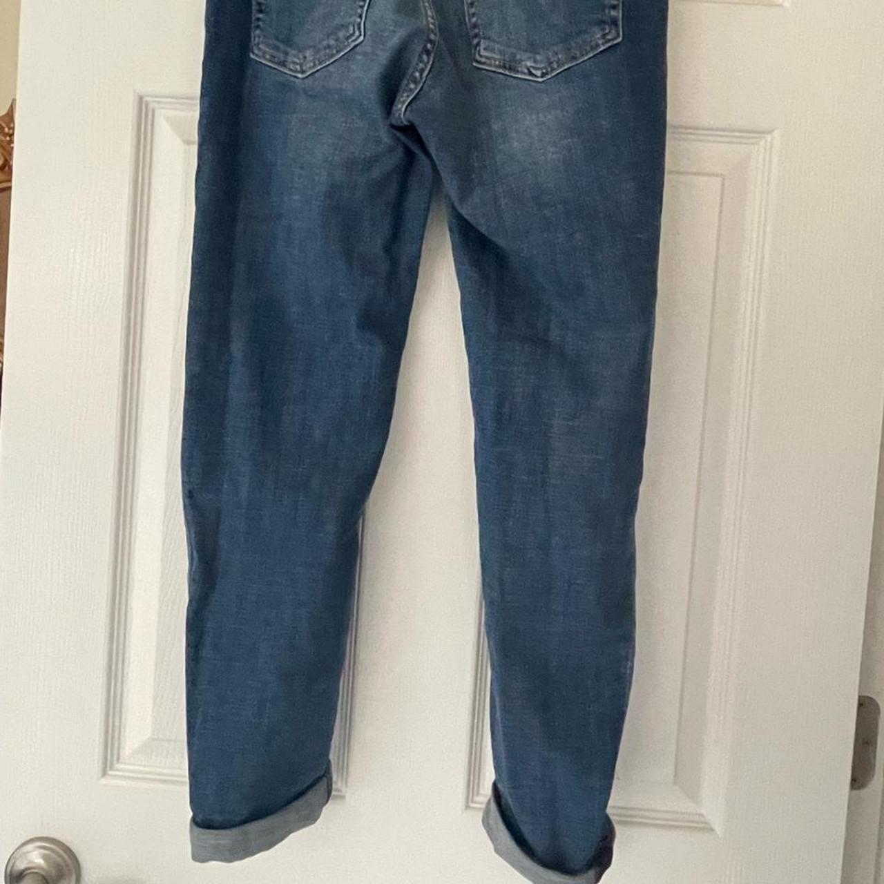 h&m distressed denim jeans, ankle length - Depop