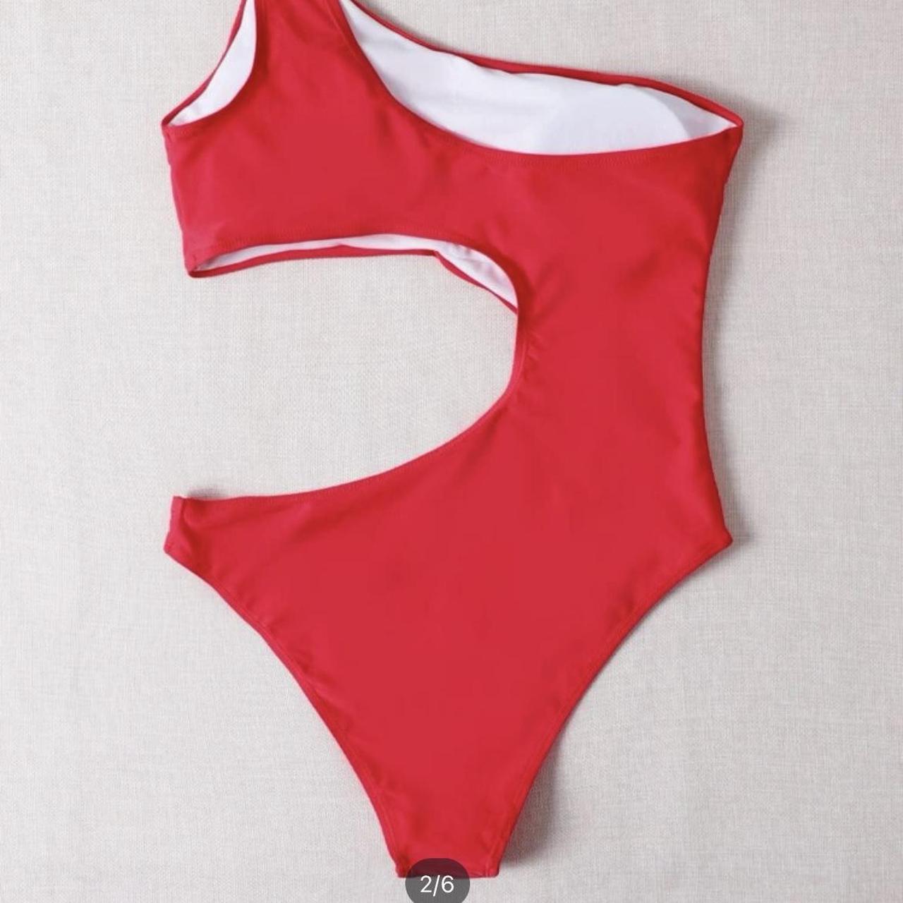 Womens Red Swimsuit One Piece Depop 4705