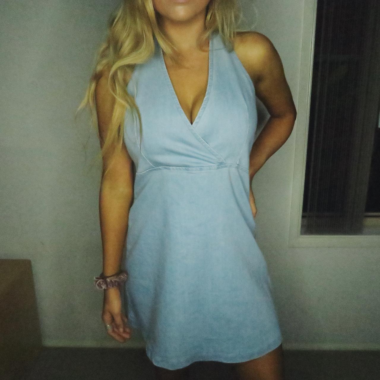 Elody Long Sleeve Mini Dress Blue
