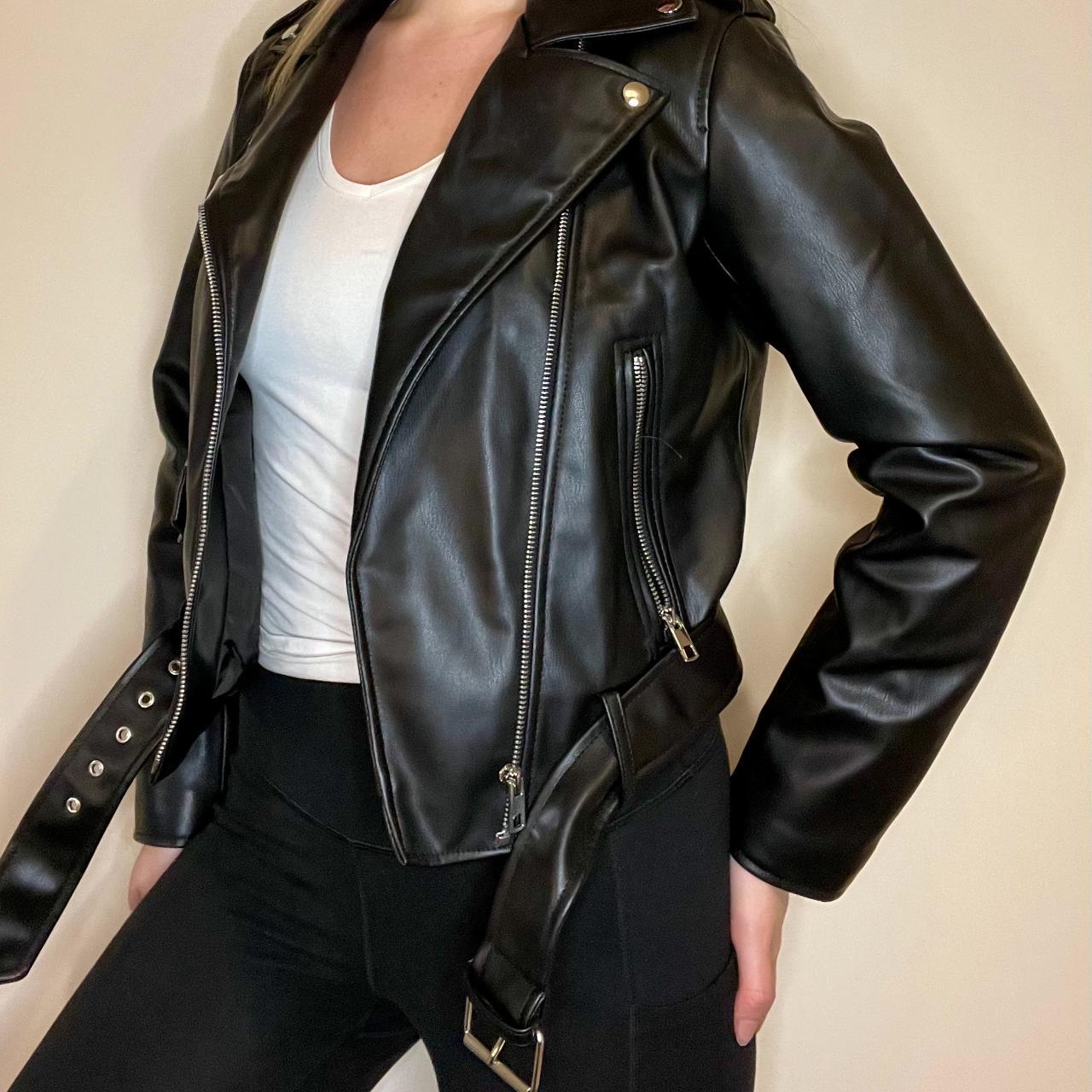 zara original leather jacket
