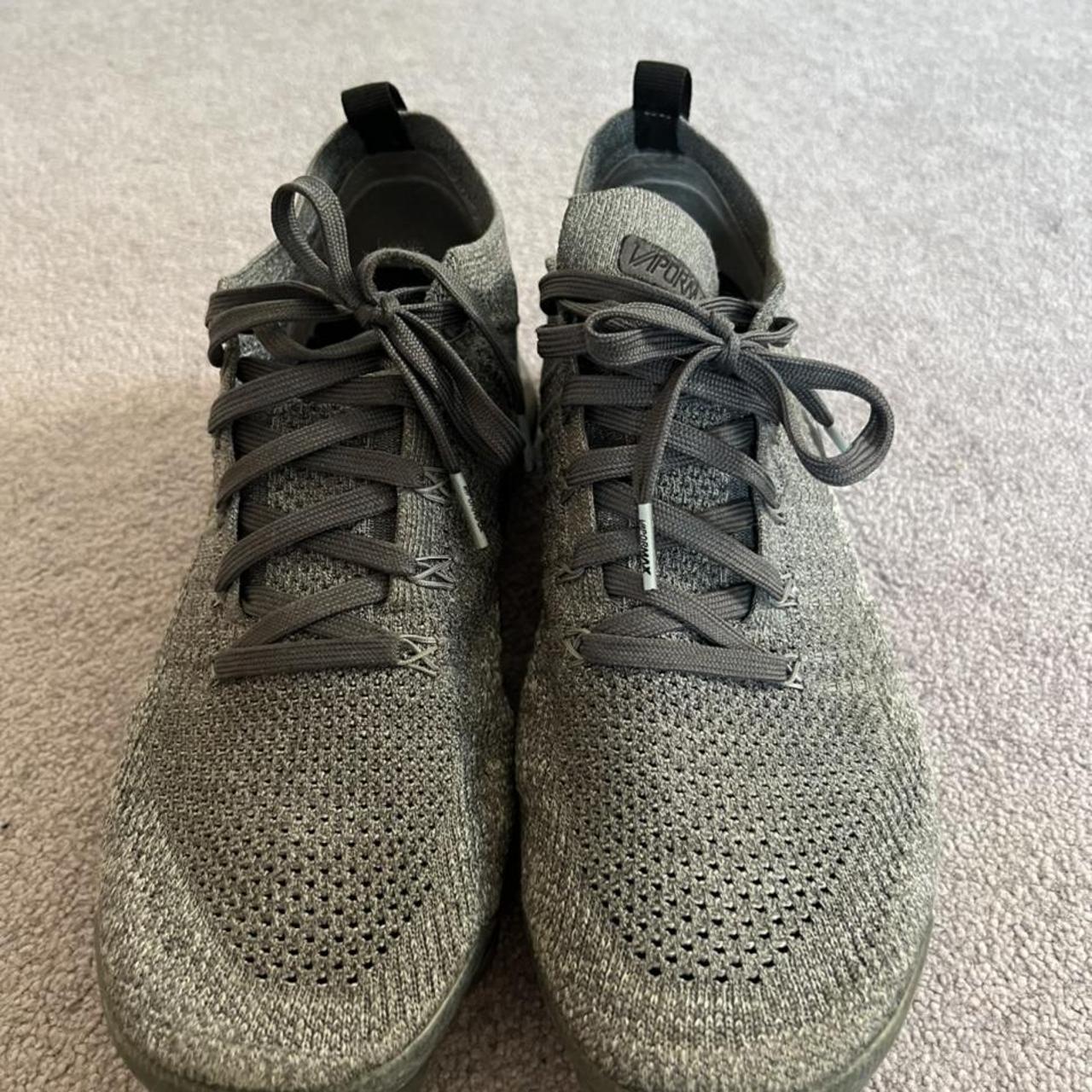 Grey Nike Vapormax Left bubble on the back is popped... - Depop