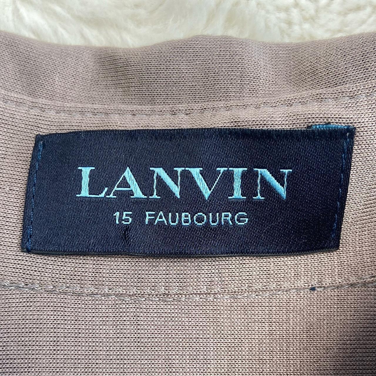 Lanvin 15 Faubourg Plastron Grey Long Sleeve... - Depop