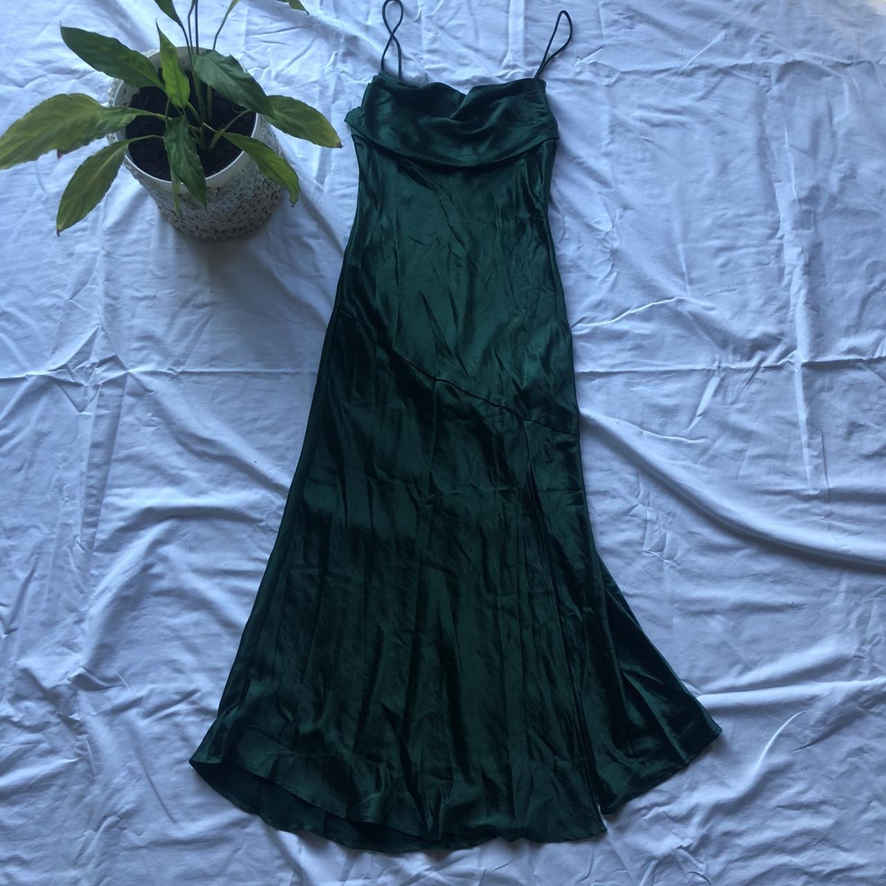 Monica dress in emerald satin. Brand new with tags... - Depop