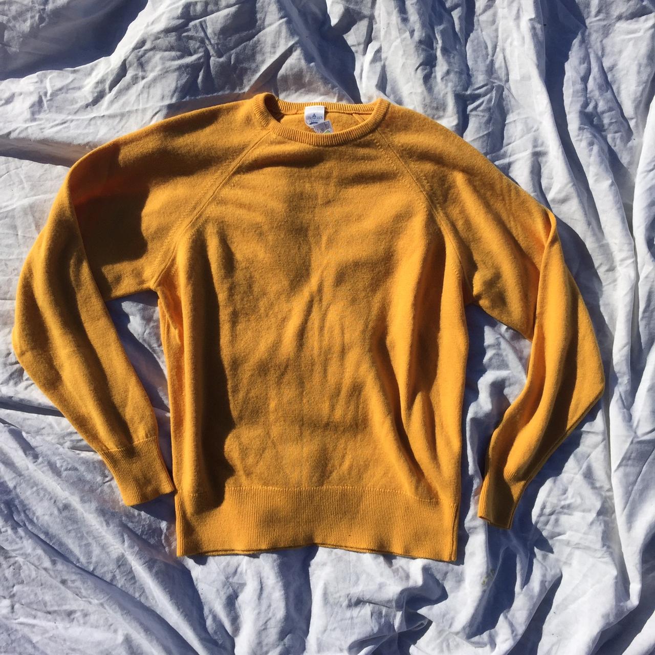 Super cute yellow knit crew neck jumper! Amazing... - Depop