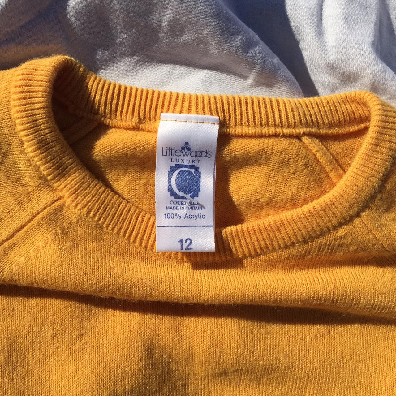 Super cute yellow knit crew neck jumper! Amazing... - Depop