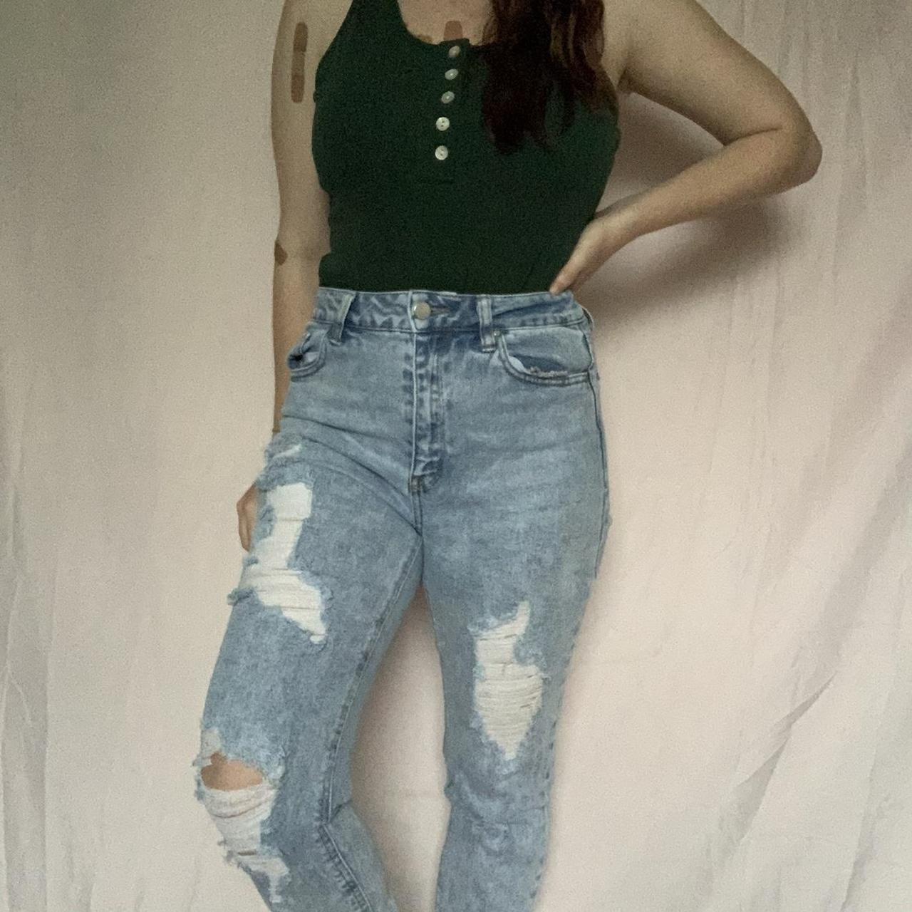 Tinseltown Acid Washed Ripped Skinny Jeans Super... Depop