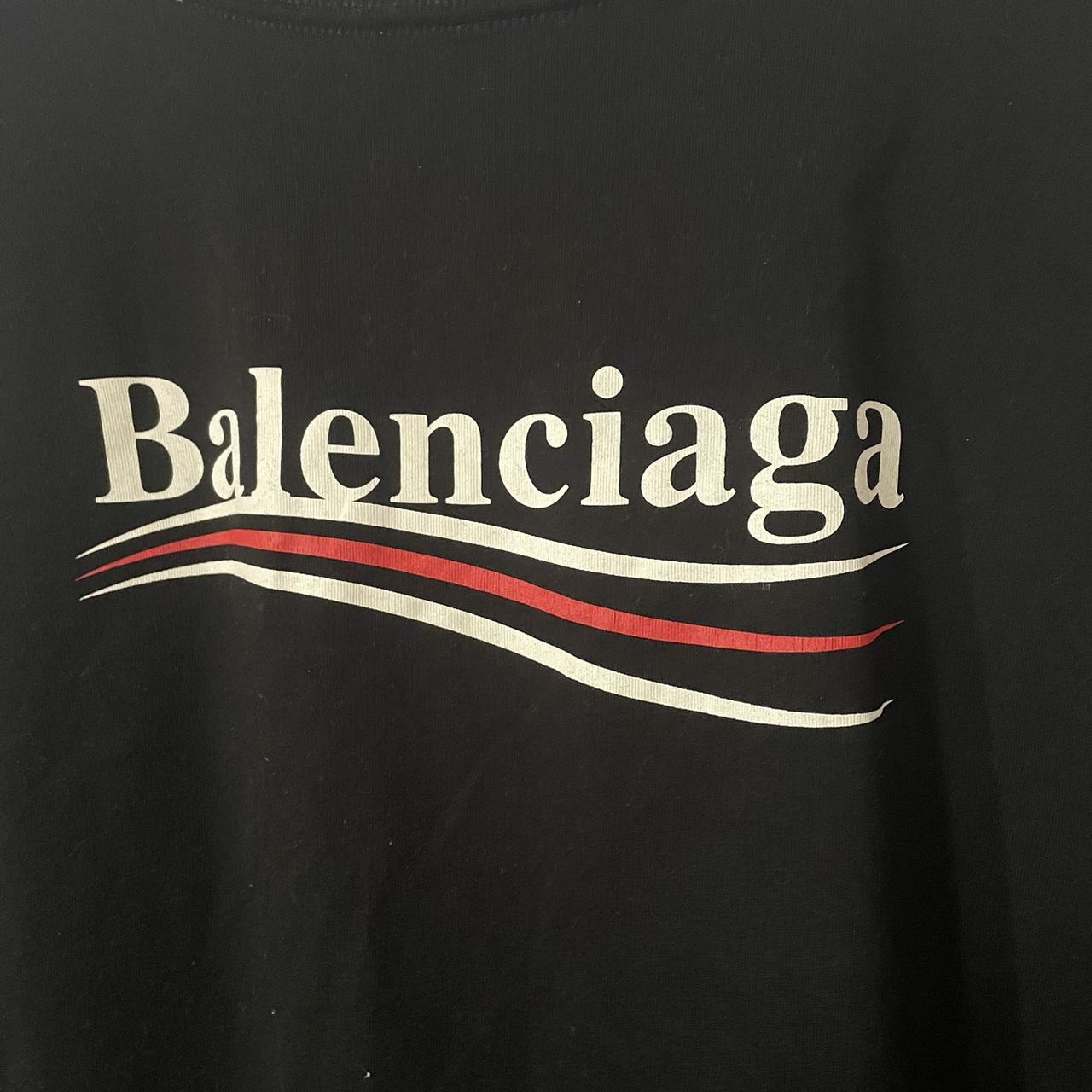 balenciaga bernie 2016 election oversized black tee