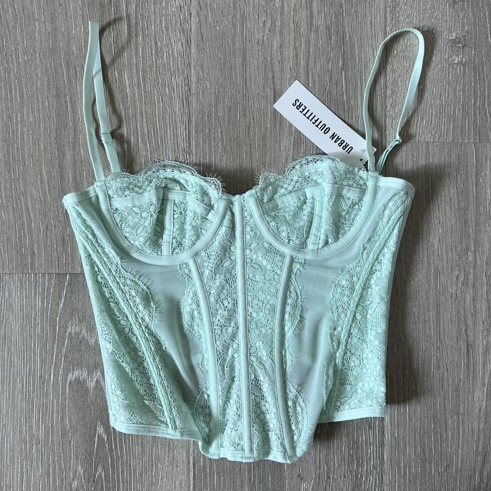 Mint green outlet corset