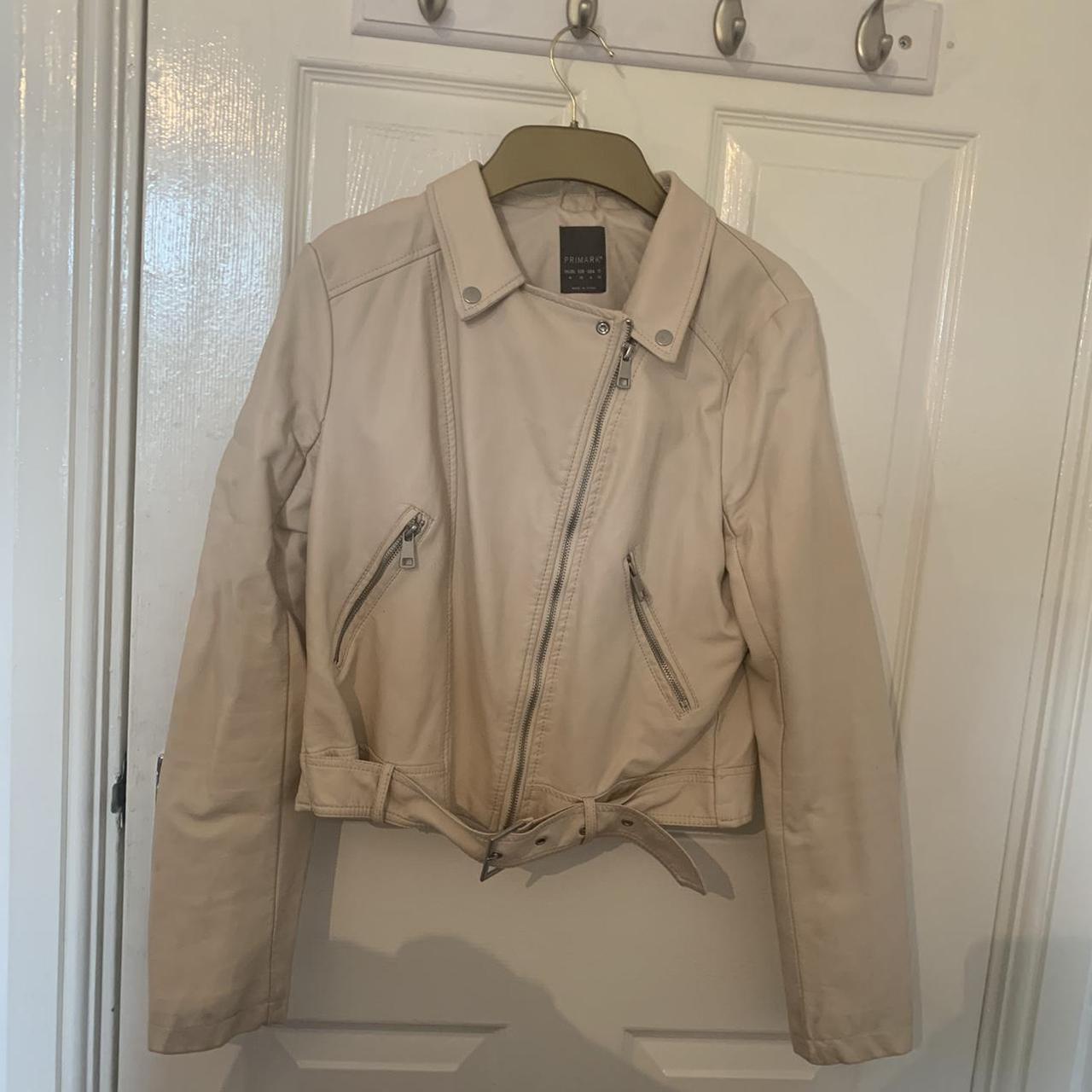 Primark Women's Cream and Pink Jacket | Depop