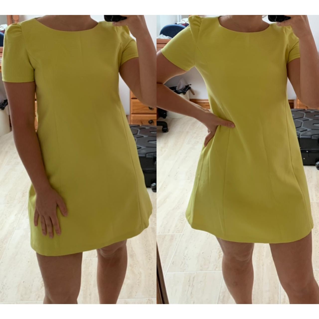Zara Women's Yellow Dress Depop