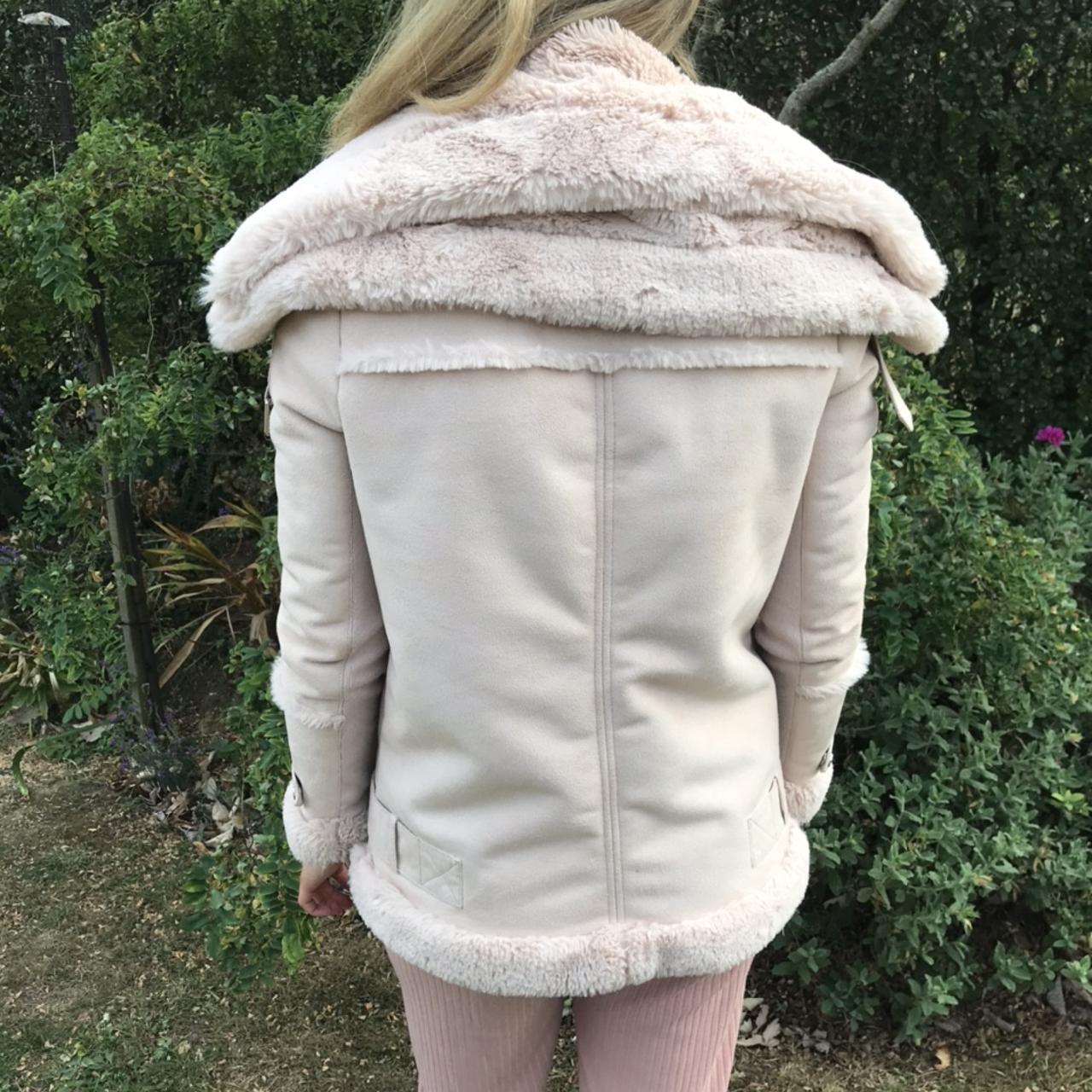 Suede River Island Cream Aviator Jacket River Island Aviator