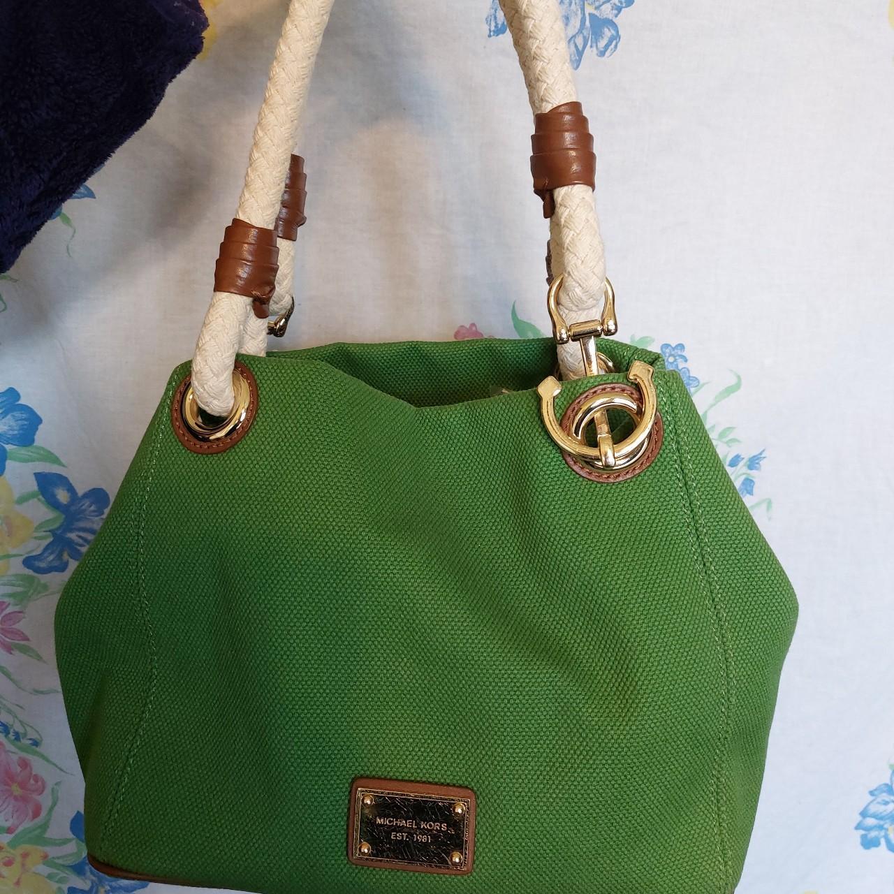 Michael Kors green nautical bag Converts to tote