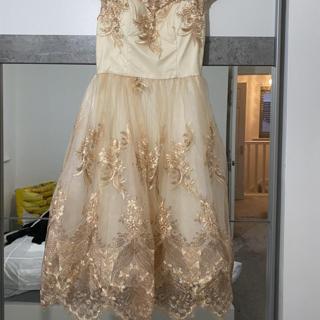 Chi chi rose gold hot sale dress