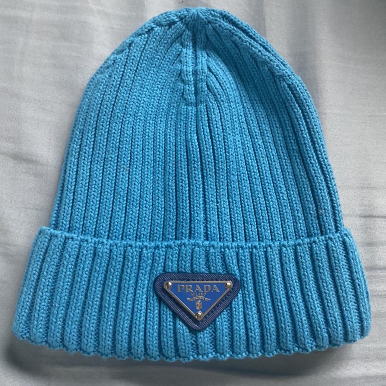 blue prada beanie