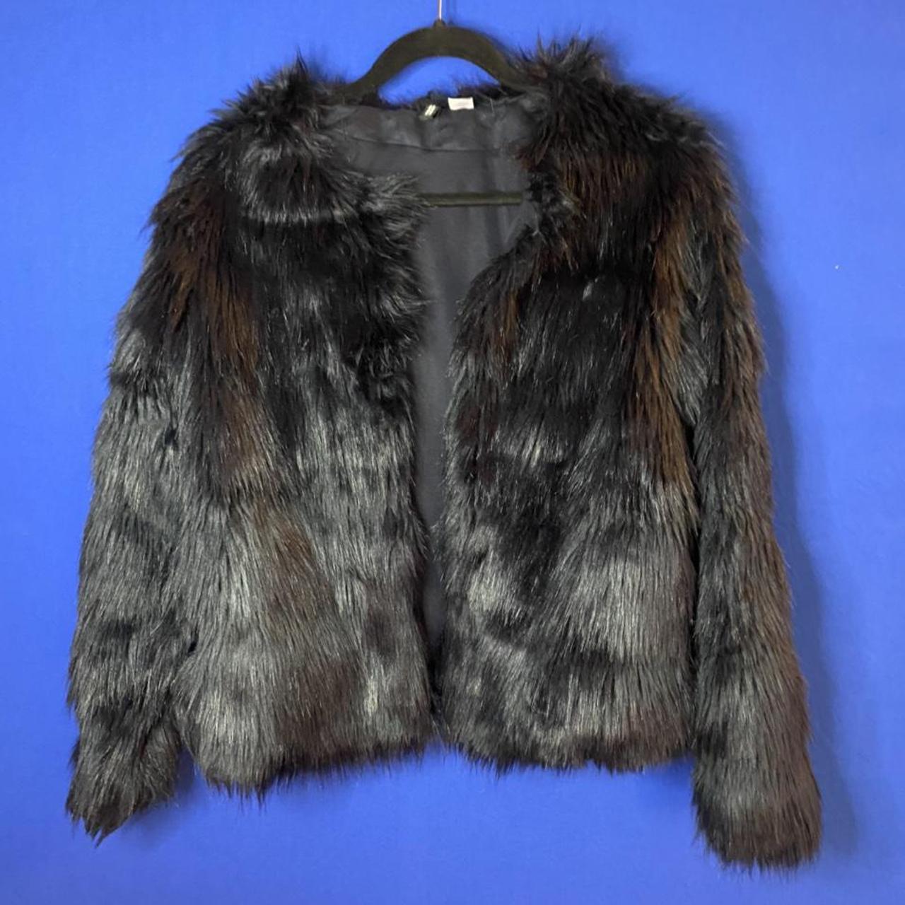  ⚡️Free Shipping⚡️ H&M Divided Faux Fur Coat Women’s... Depop