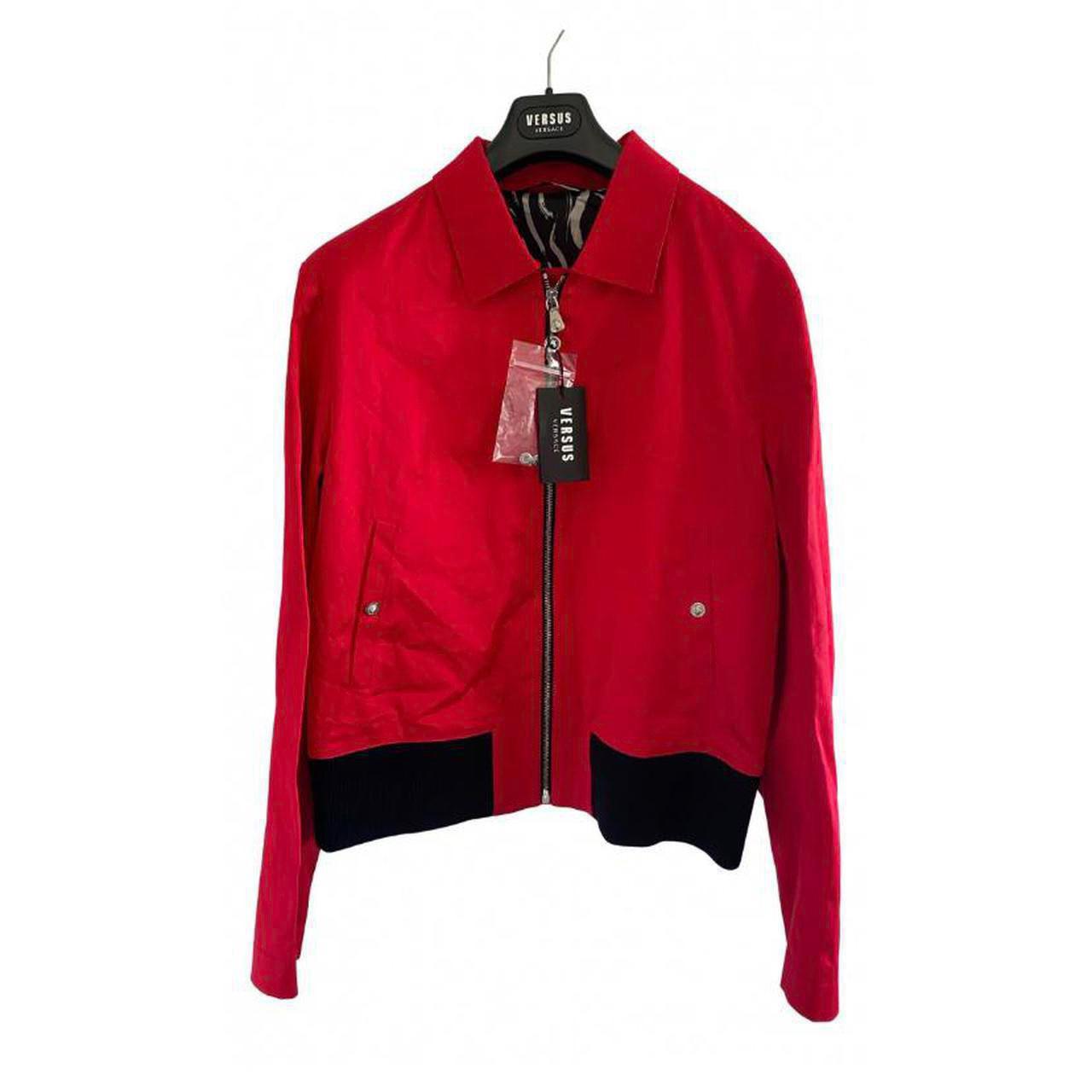 red versace bomber jacket