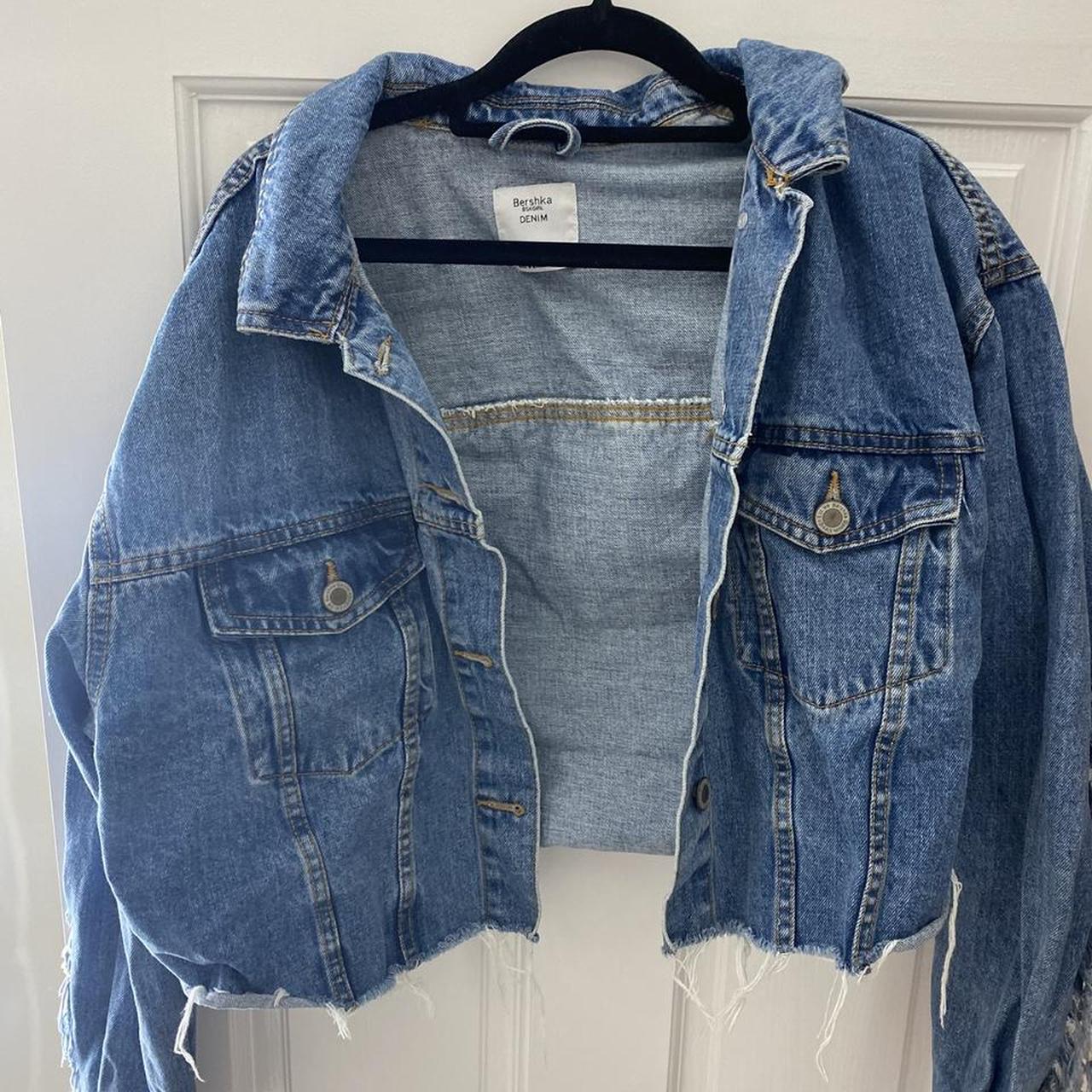 Bershka Women's Blue Coat | Depop