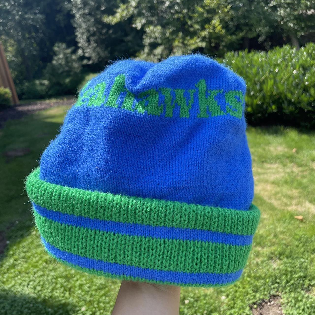 1980s vintage Seattle Seahawks beanie. Nice, soft - Depop