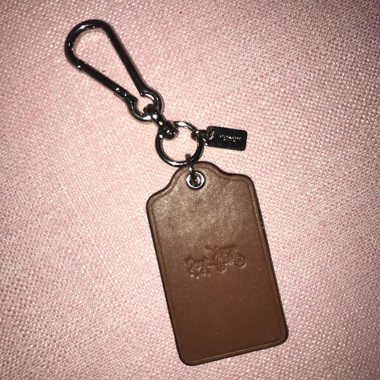 Coach hot sale leather keychain