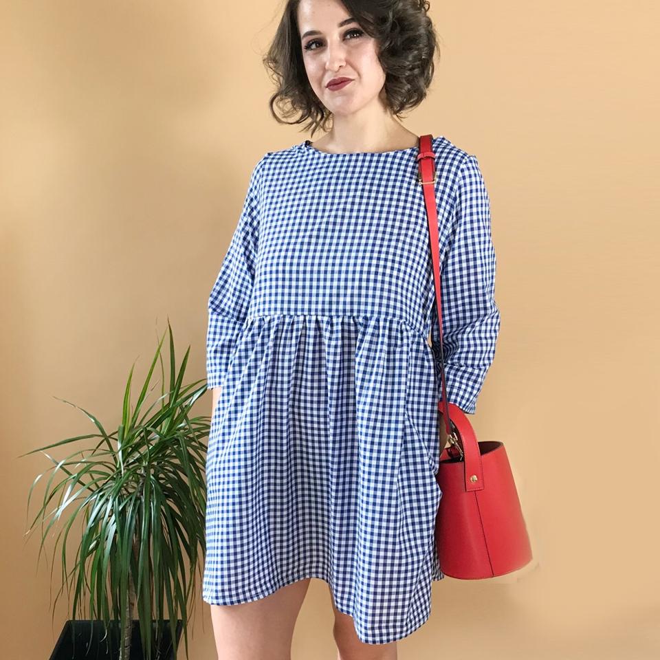 Pastel pink smock dress inspired by Suzy bishop Depop