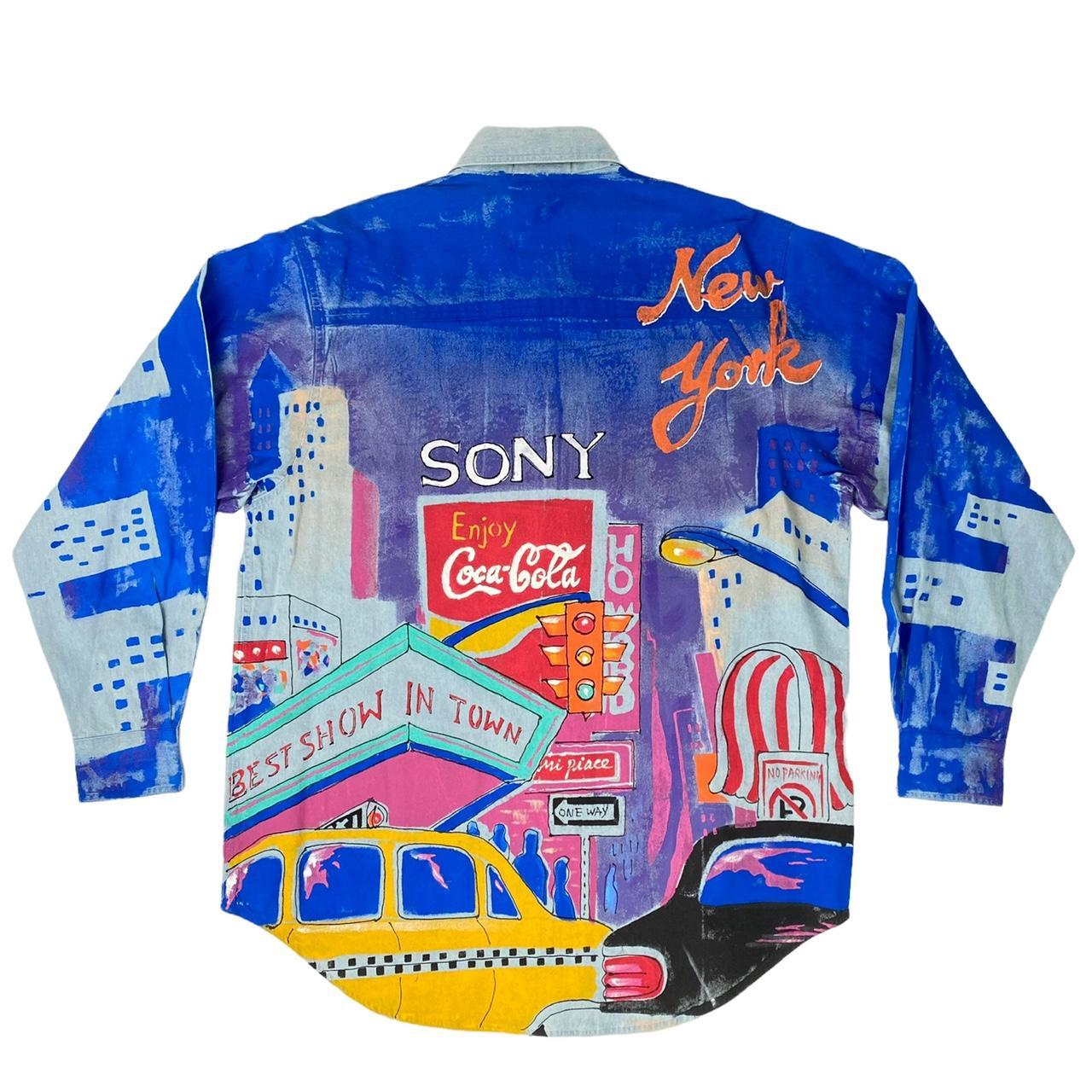 Vintage New York City Times Square Pop Art Painted | Depop