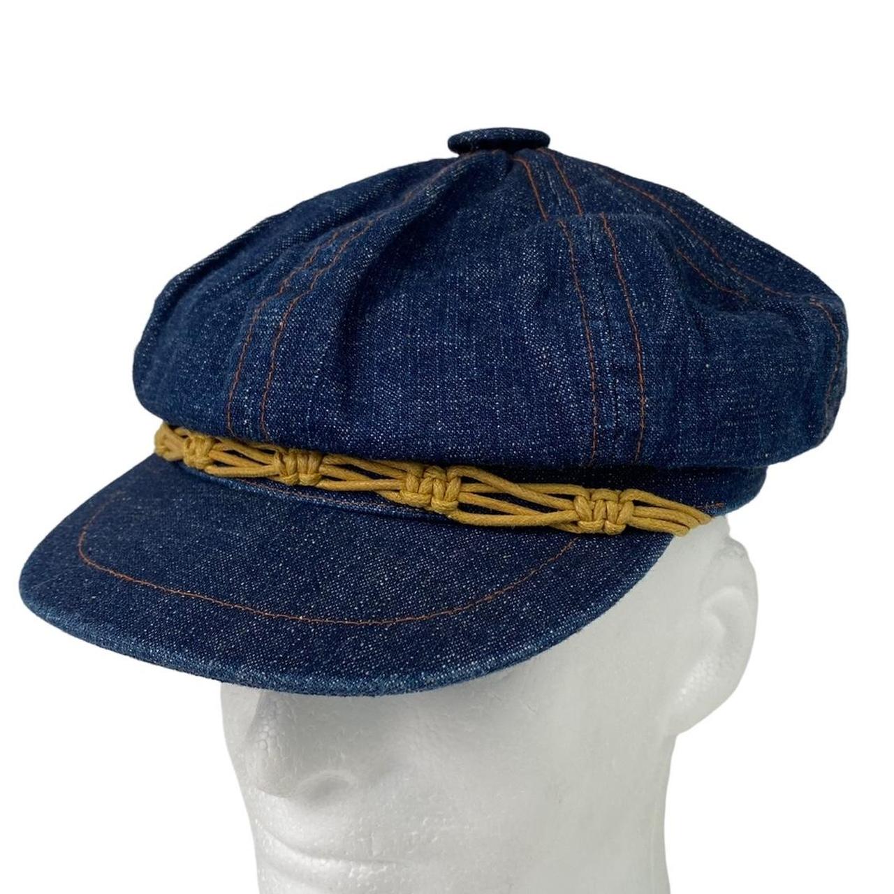 Vintage Dockers Paperboy Newsboy Baker Hat Denim... - Depop