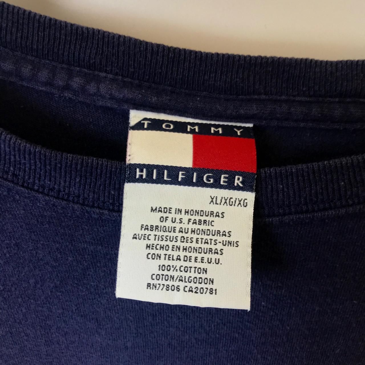 VINTAGE Wash Tommy Hilfiger T Shirt Embroidered Tee... - Depop