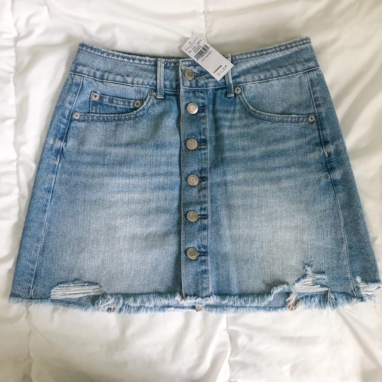 american eagle denim mini skirt 💓 brand new w tags... - Depop