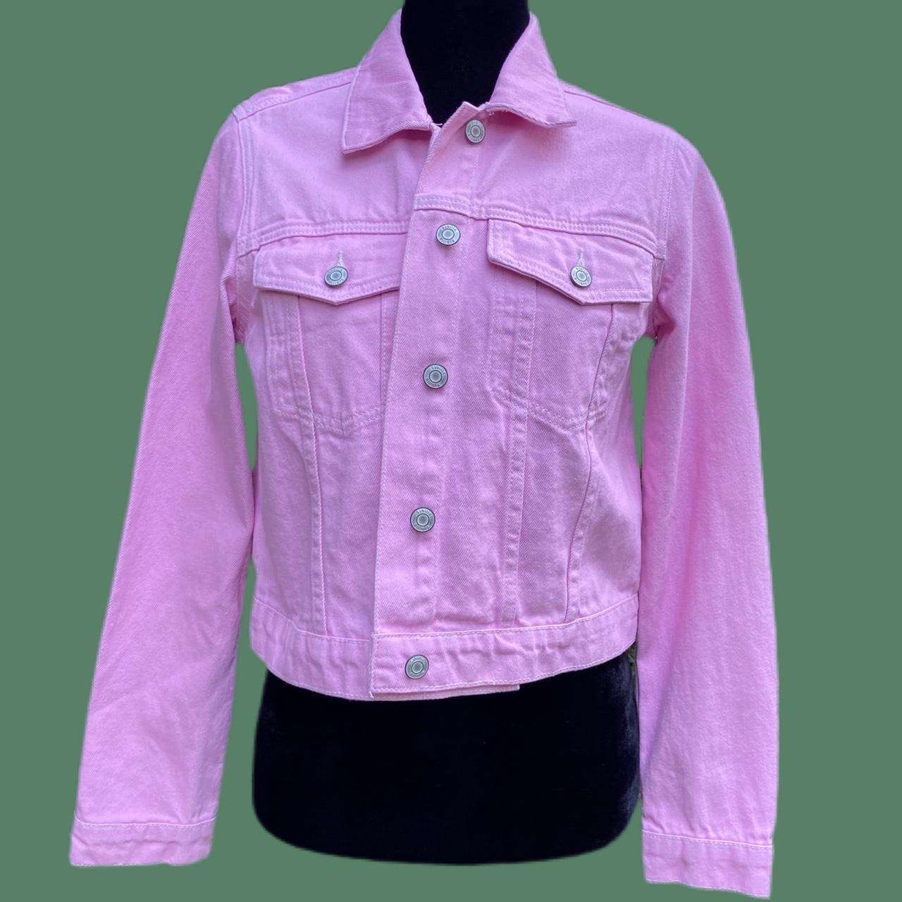 bubblegum pink denim jacket