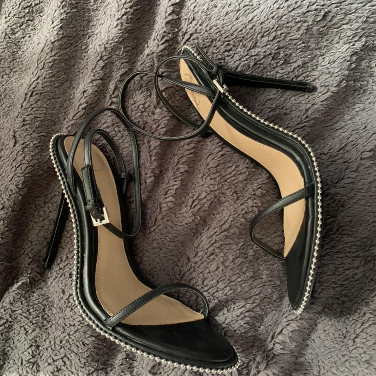 never been worn black miss guided stiletto heels,... - Depop