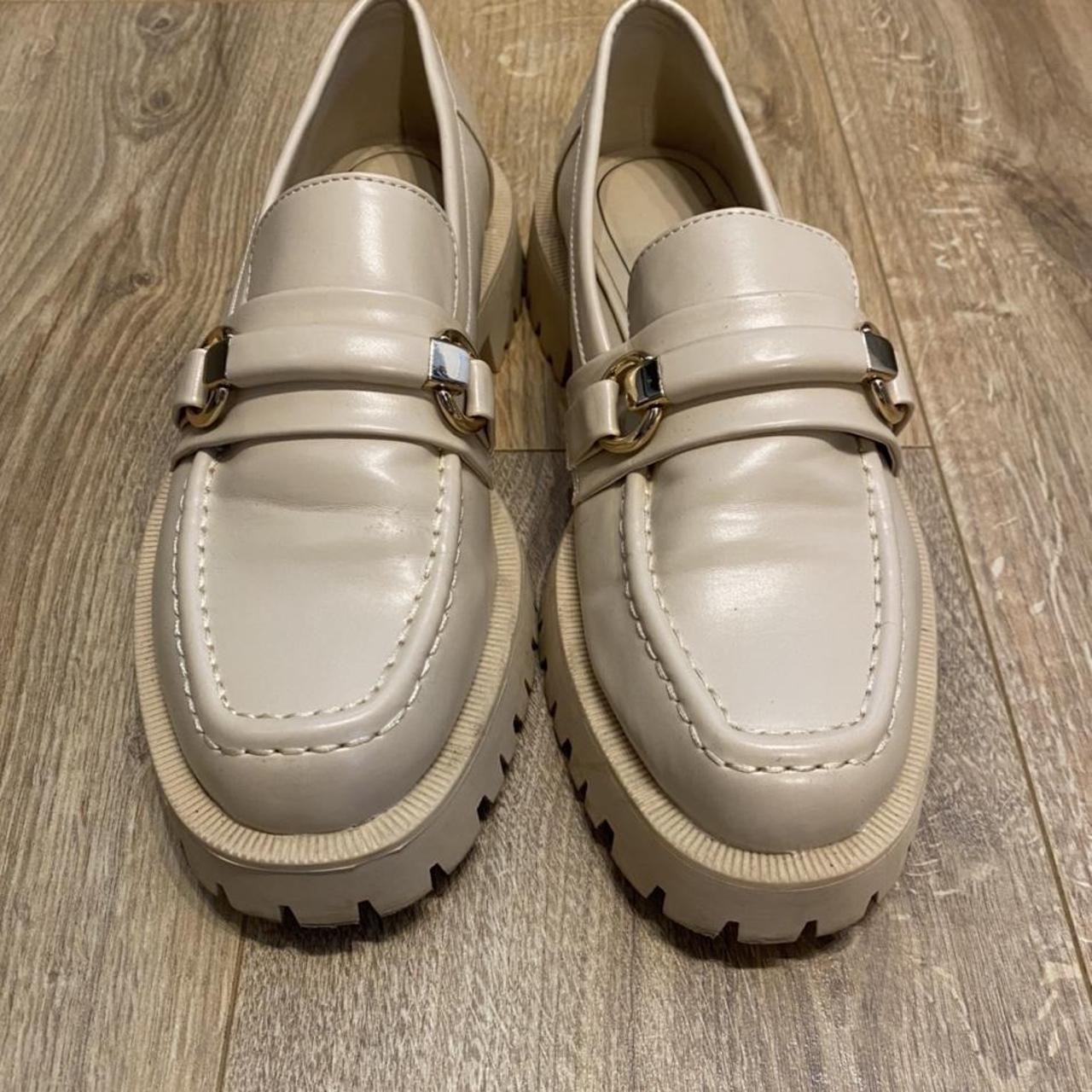 treaded sole loafers zara