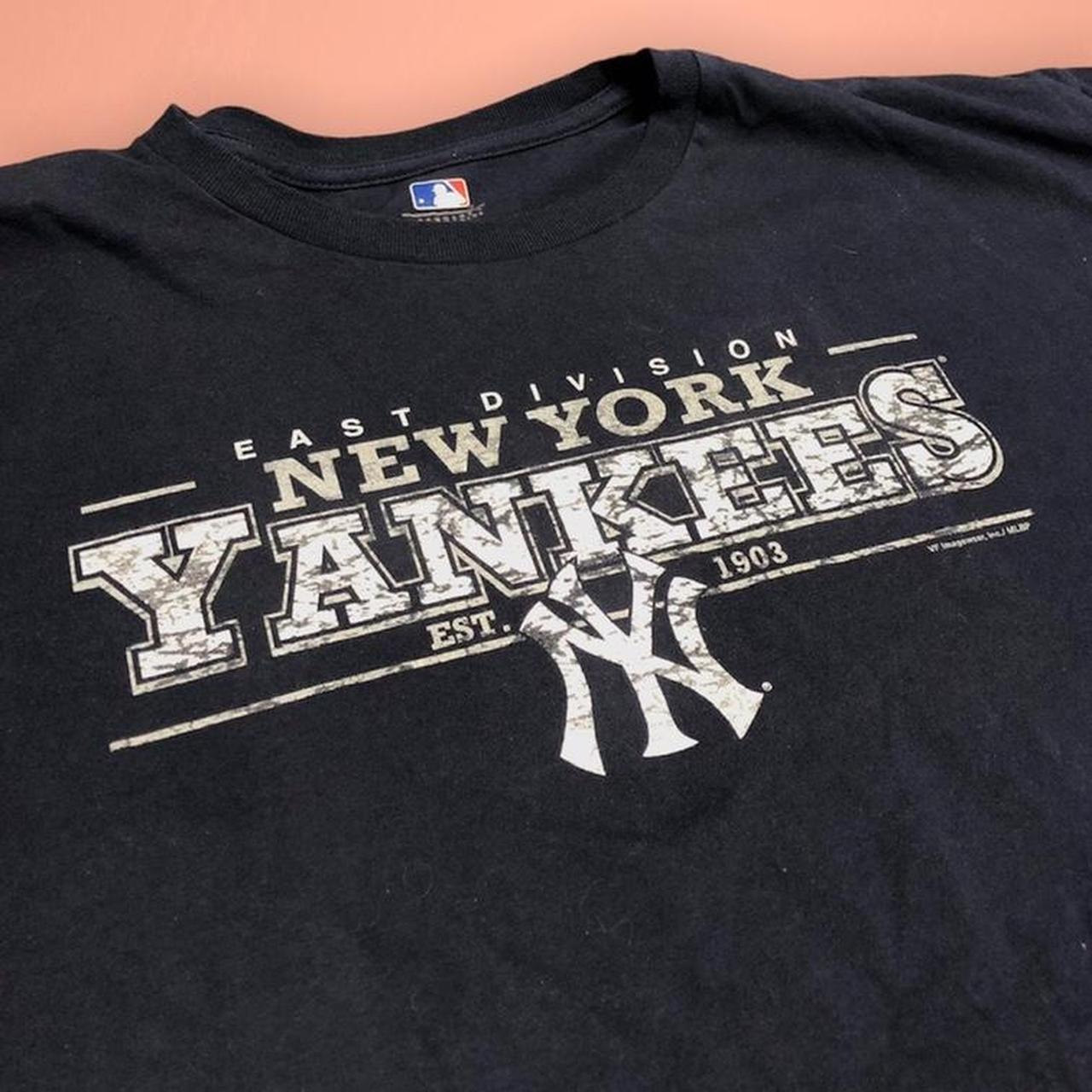 VINTAGE Y2K MLB NEW YORK YANKEES POLO SHIRT Size: - Depop