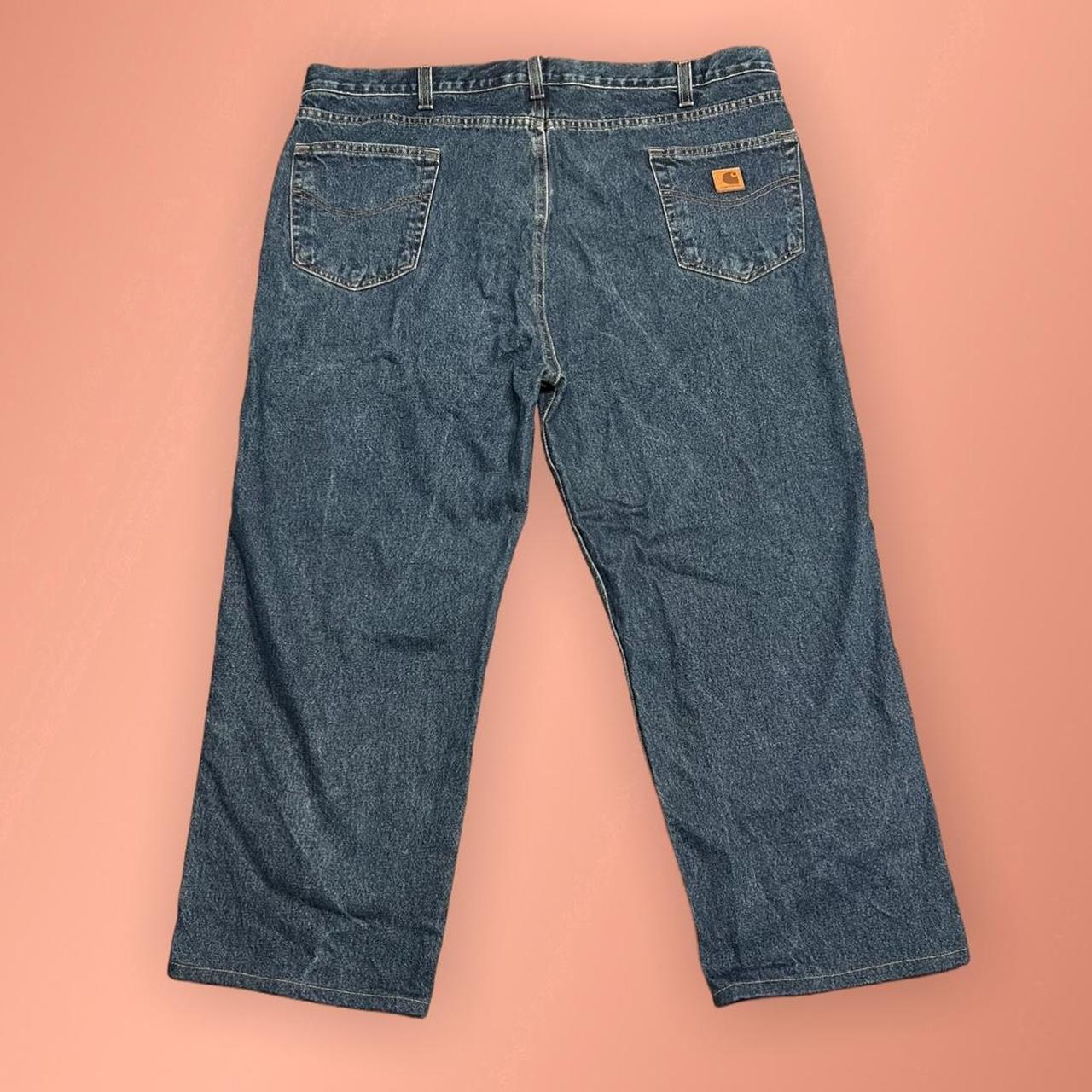 Carhartt Men's Navy Jeans Depop