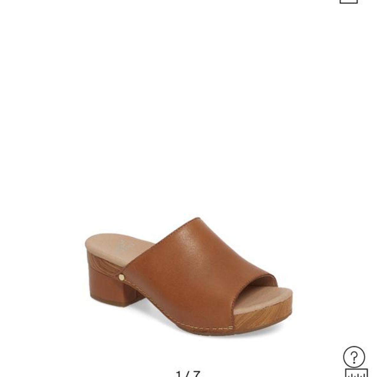 Leather Dansko Maci Mule Heels in Camel Size Depop