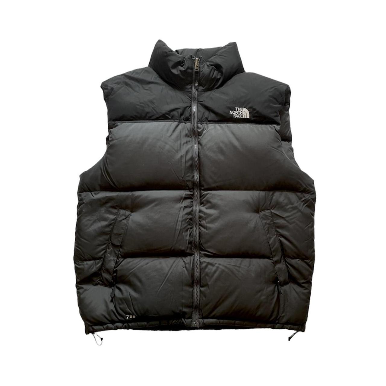 black north face puffer gilet