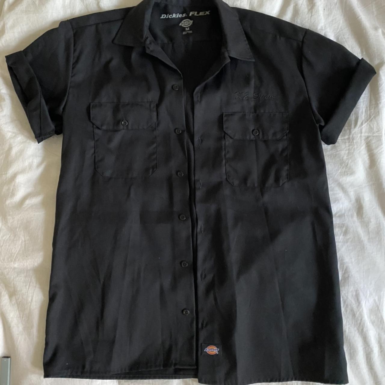 DICKIES BLACK BUTTON DOWN In perfect condition... - Depop