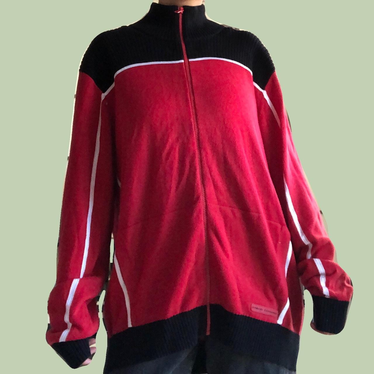 Armani Exchange Red Track Jacket Perfect for Depop