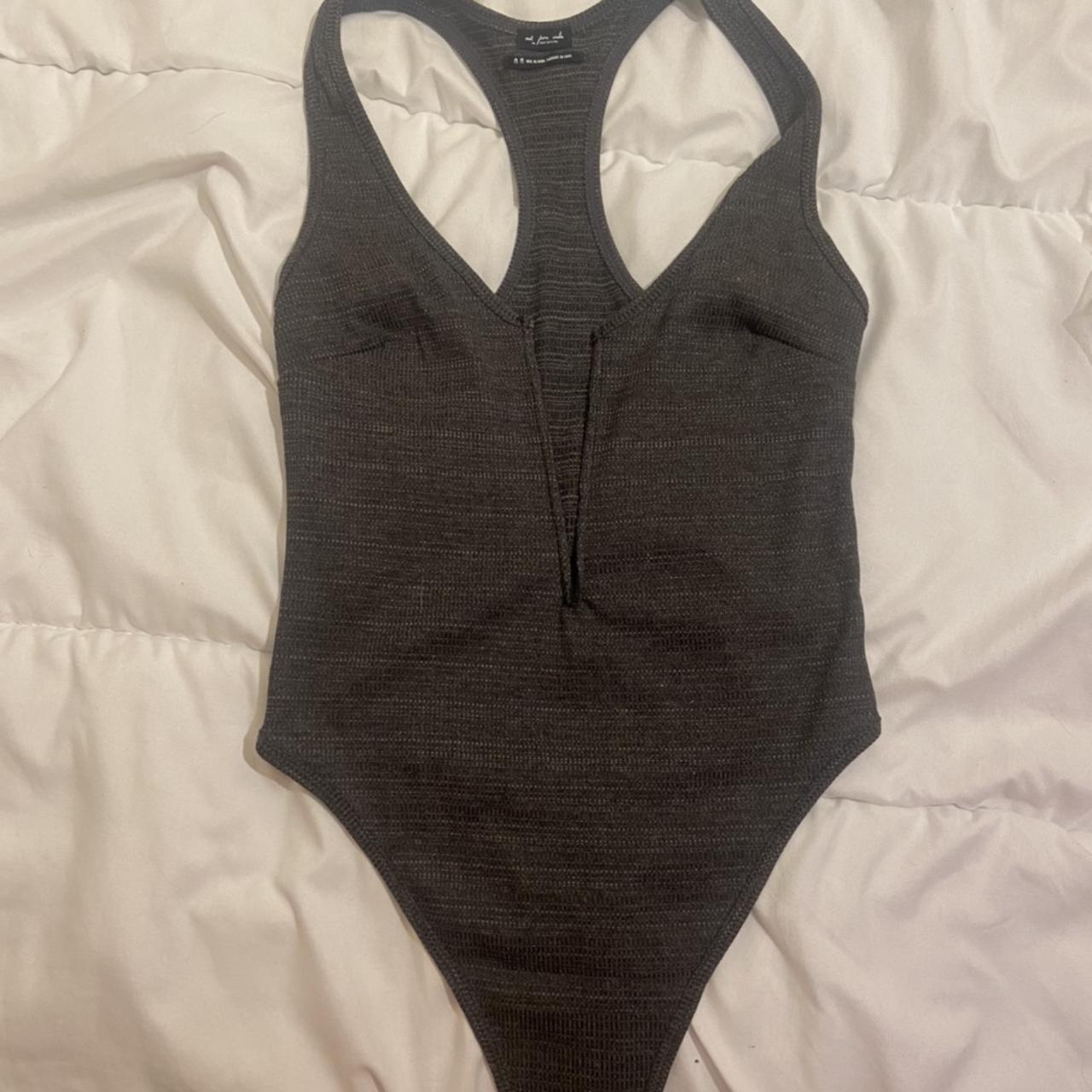 Urban Outfitters Women's Grey Bodysuit | Depop